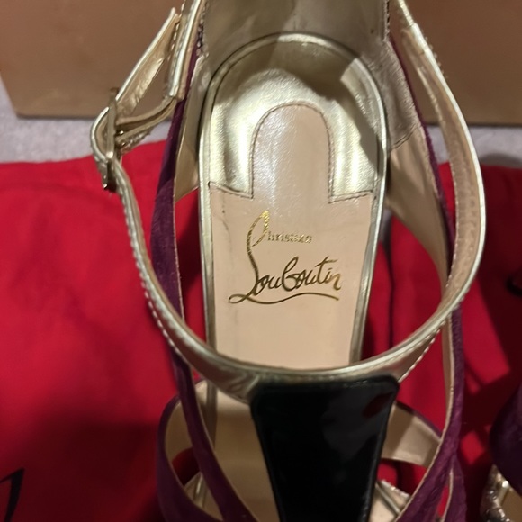 Authentic Christian louboutin oslet 120 sandals heels shoes stilettos size 38 - Picture 2 of 13